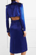 Dion Lee Silk Satin Trench Dress Ultra Blue (For Hire)