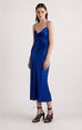 Dion Lee Bias Weave Cowl Dress Silk Satin Ultra Blue (For Hire)