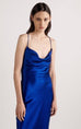 Dion Lee Bias Weave Cowl Dress Silk Satin Ultra Blue (For Hire)