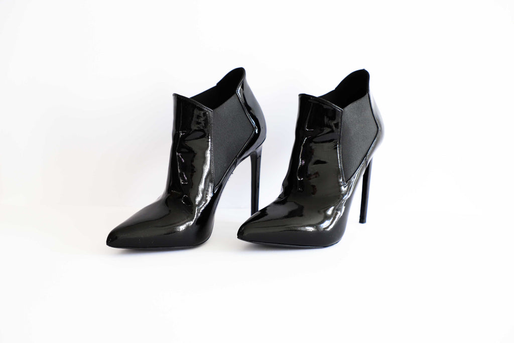 Saint Laurent patent leather boots