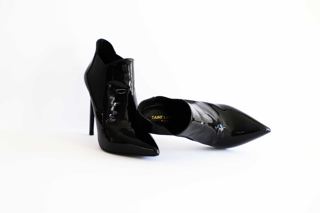Saint Laurent patent leather boots