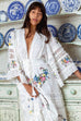 Fillyboo Charm Your Way -  Embroidered Maxi Dress/Duster - Rosey Tea In Ivory  (For Hire)