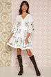 Fillyboo, Dream in Colour - Embroidered Mini Dress in White (For Hire)