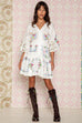 Fillyboo, Dream in Colour - Embroidered Mini Dress in White (For Hire)