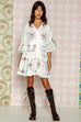 Fillyboo, Dream in Colour - Embroidered Mini Dress in White (For Hire)
