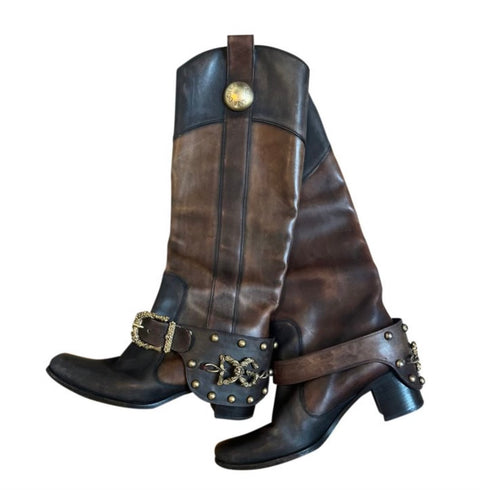 Vintage Dolce & Gabbana Embellished Boots Fall Runway 2006