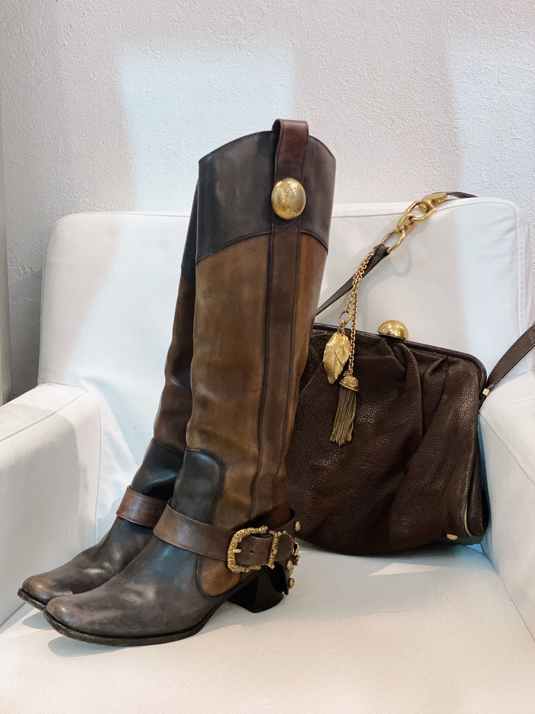 Vintage Dolce & Gabbana Embellished Boots Fall Runway 2006