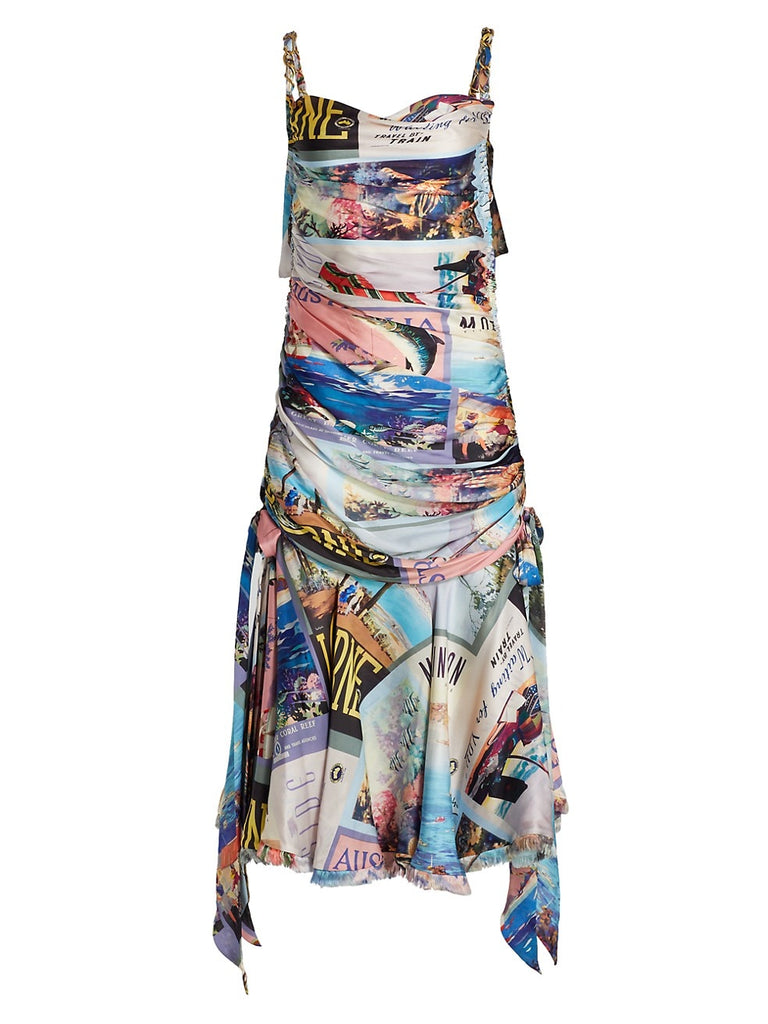 Zimmermann Postcard Chain Tie Midi Dress (For Hire)