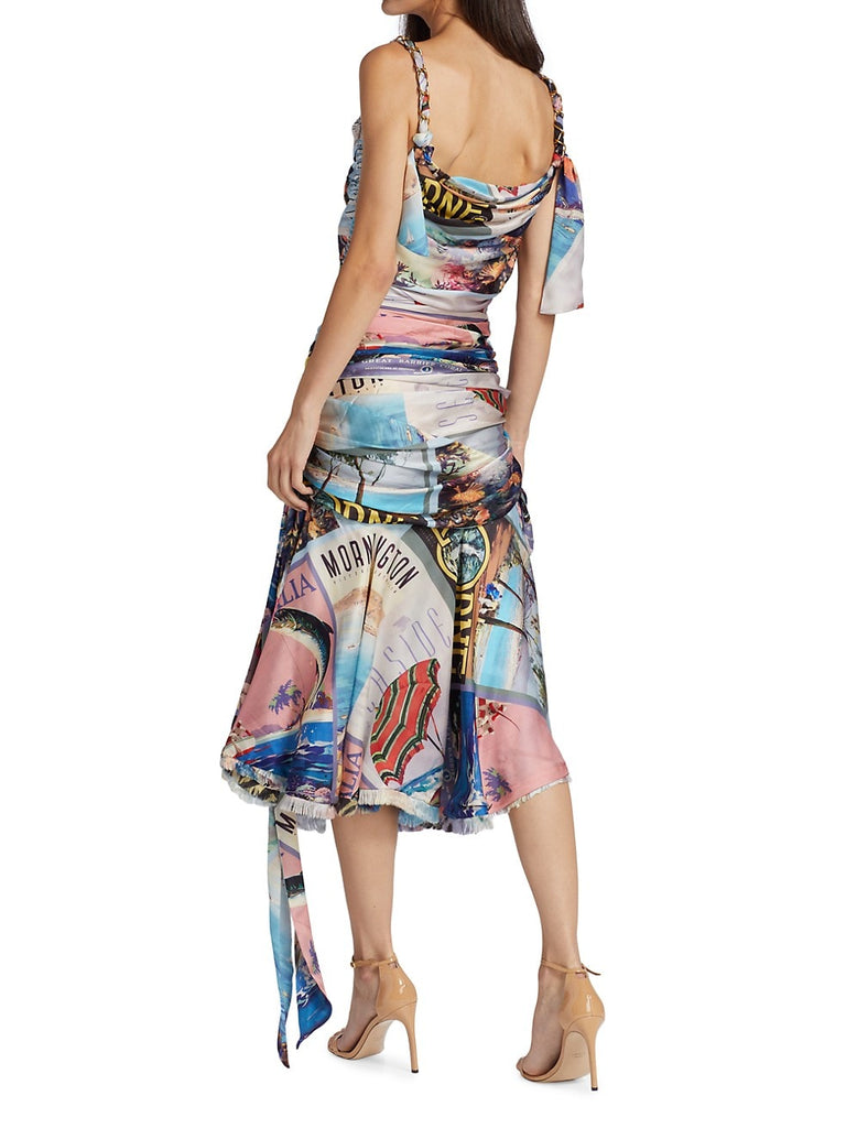 Zimmermann Postcard Chain Tie Midi Dress (For Hire)