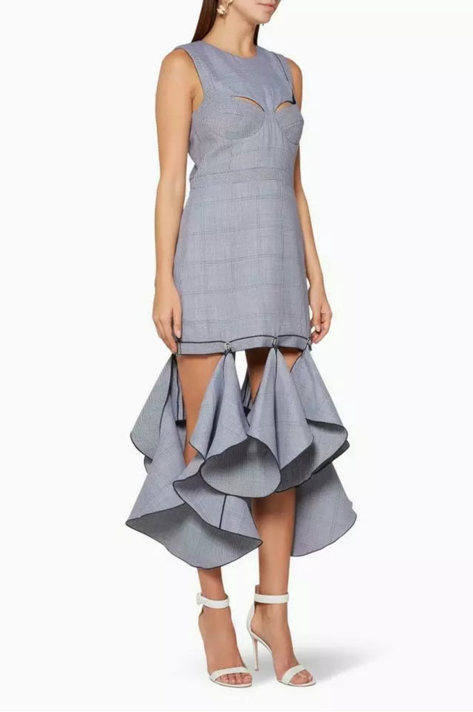 Dion Lee houndstooth deconstructed Lingerie Dress (For Hire)