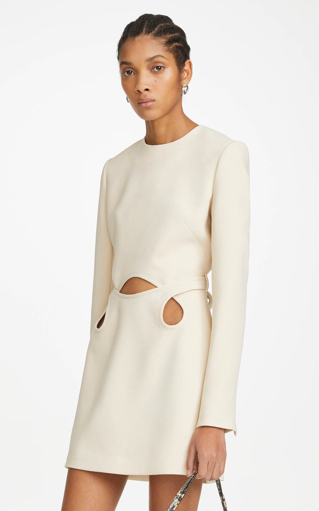 Dion Lee Marle Tie Mini Dress in Chalk (For Hire)