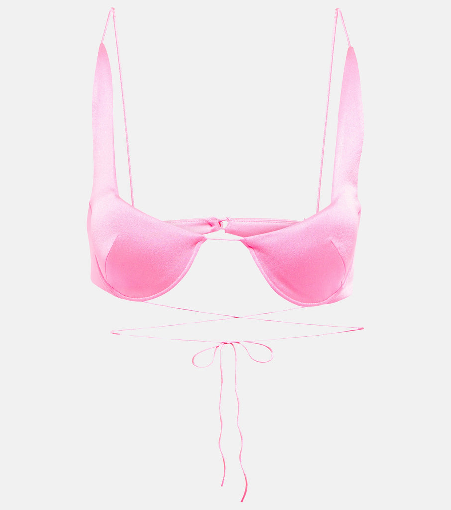 Alex Perry Pierce Satin Bralette Pink