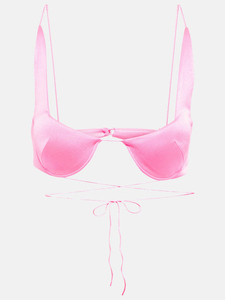 Alex Perry Pierce Satin Bralette Pink