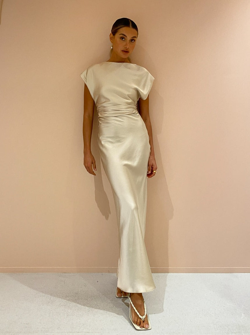 Camilla and Marc Elcar Dress Champagne (For Hire)