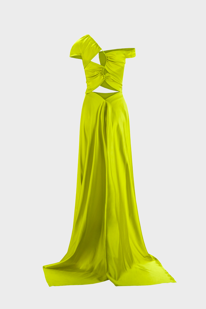 Sid Neigum Inverse Tension Gown Lime (For Hire)