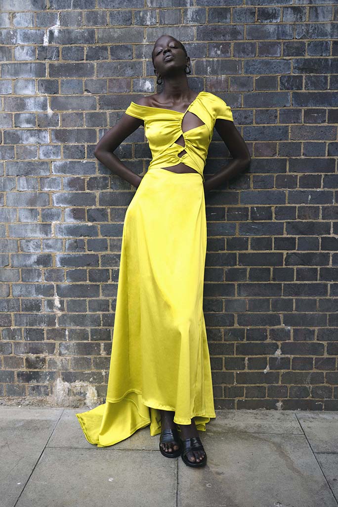 Sid Neigum Inverse Tension Gown Lime (For Hire)