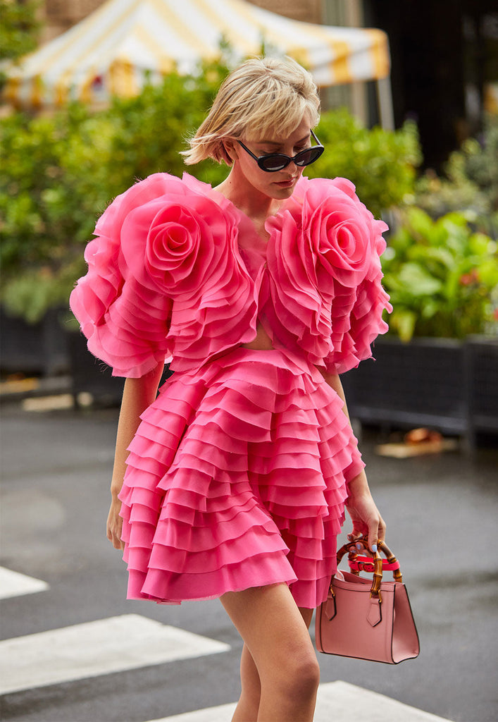 AJE Amour Mini Dress Berry Pink (For Hire)