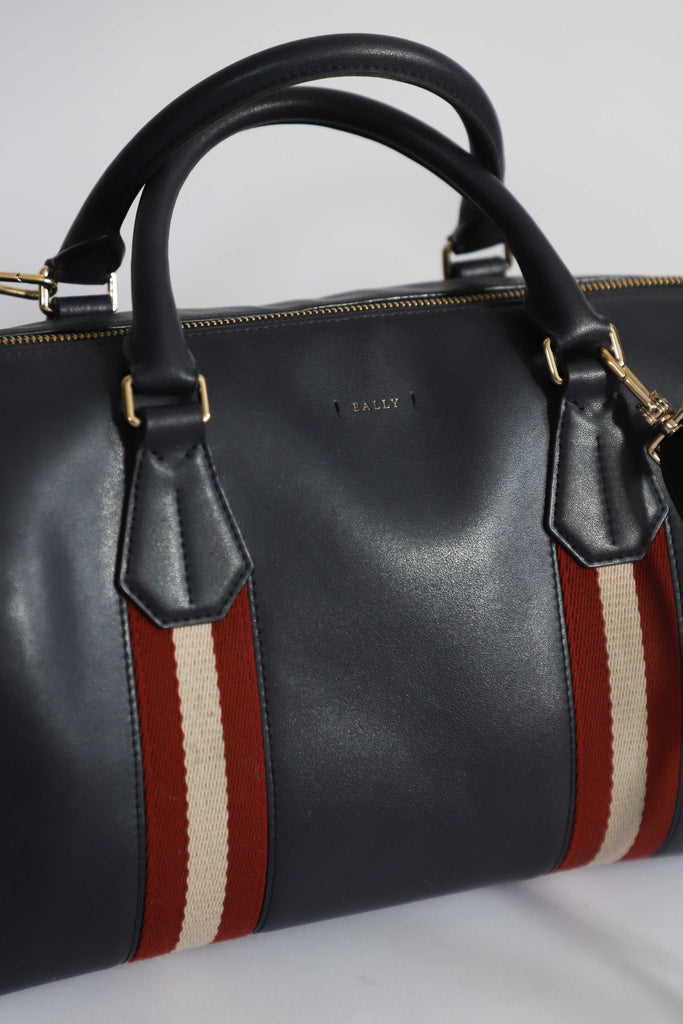 Bally Navy Shoulder Tote Bag
