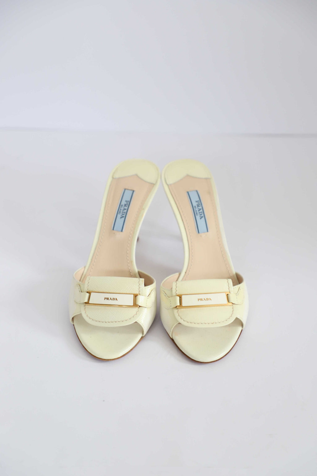 Prada Ecru Slides