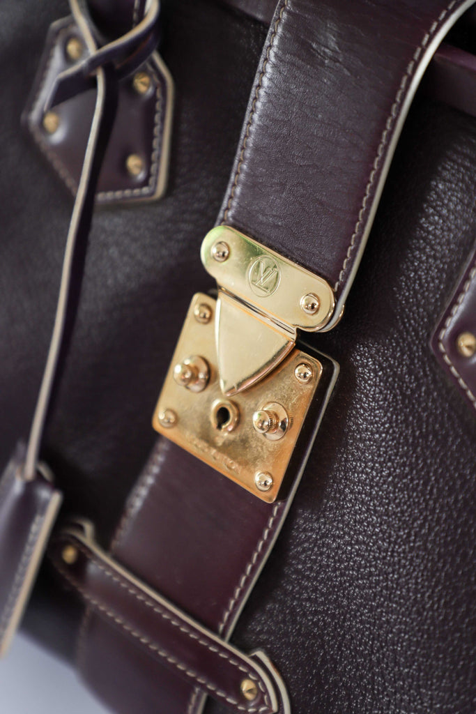 Louis Vuitton Montaigne Bordeaux Leather Handbag