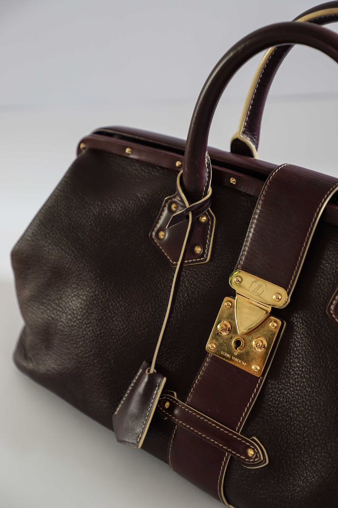 Louis Vuitton Montaigne Bordeaux Leather Handbag
