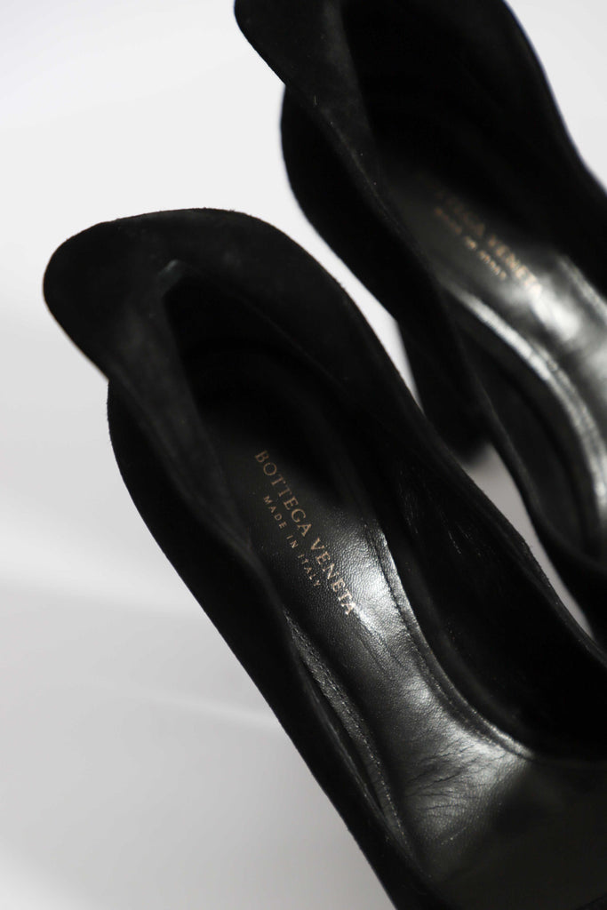 Bottega Veneta Black Suede Heels