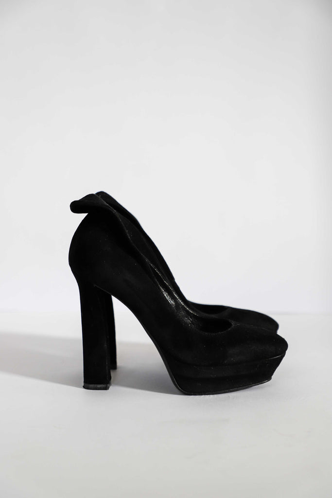 Bottega Veneta Black Suede Heels