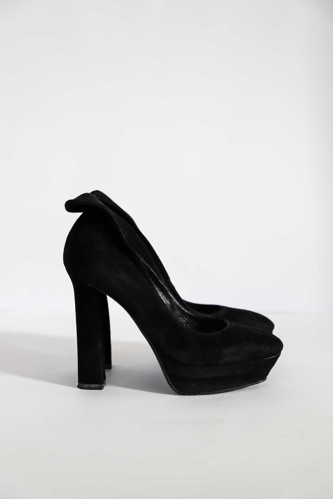 Bottega Veneta Black Suede Heels