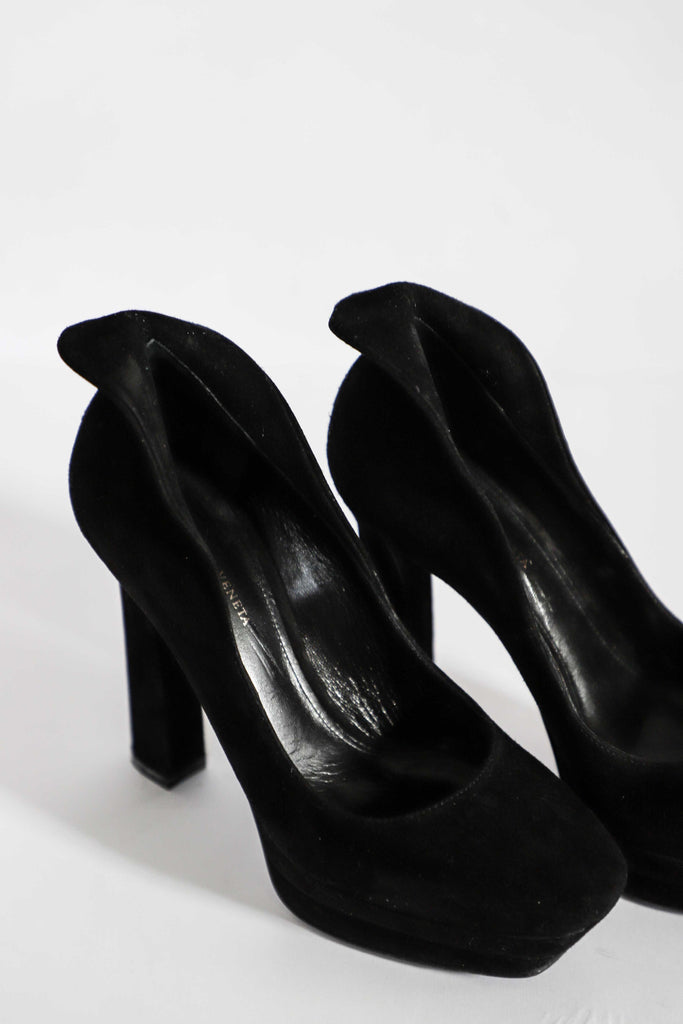 Bottega Veneta Black Suede Heels