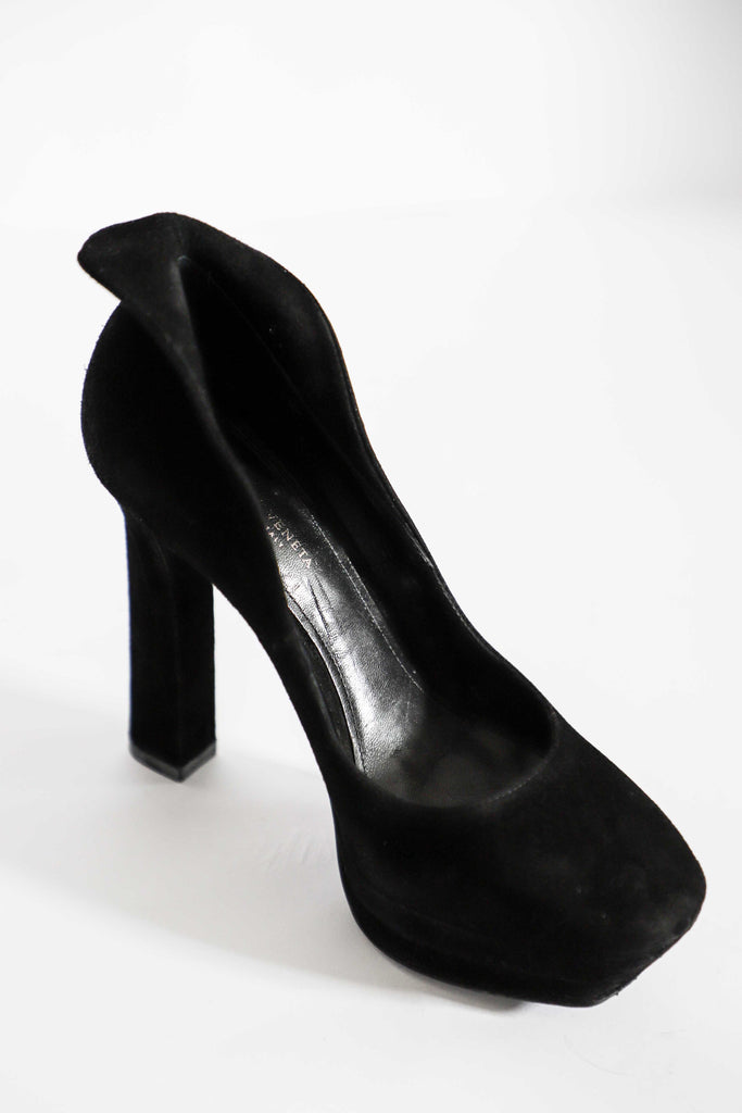 Bottega Veneta Black Suede Heels