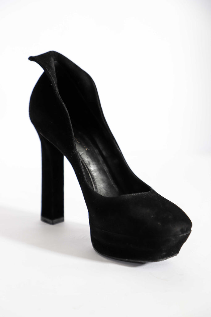 Bottega Veneta Black Suede Heels