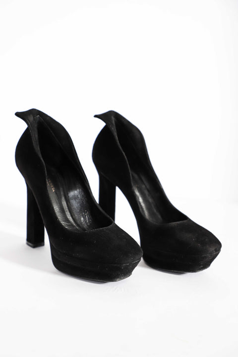 Bottega Veneta Black Suede Heels