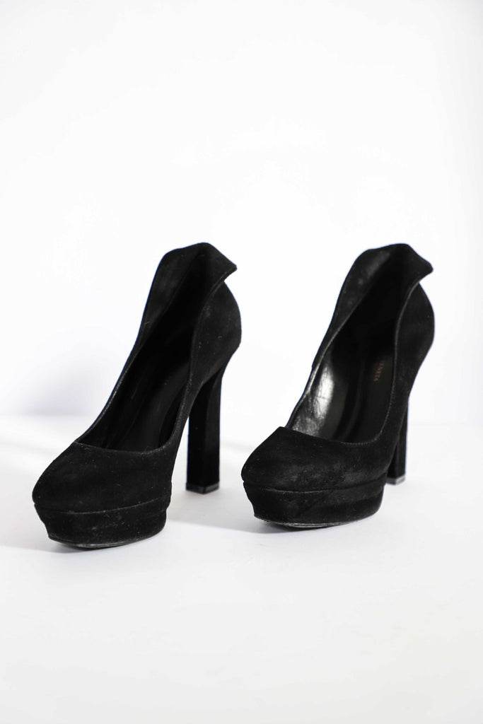Bottega Veneta Black Suede Heels
