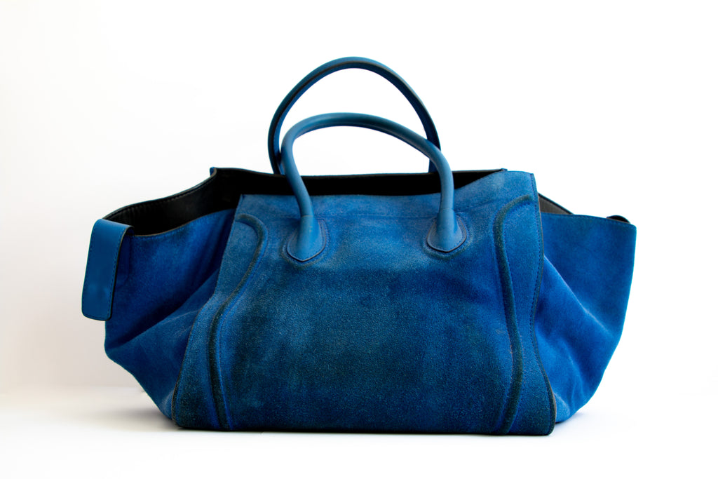 Celine Luggage Phantom Tote Blue