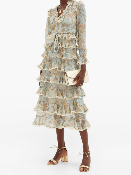 Zimmermann Ladybeetle Tiered Midi Dress (For Hire)