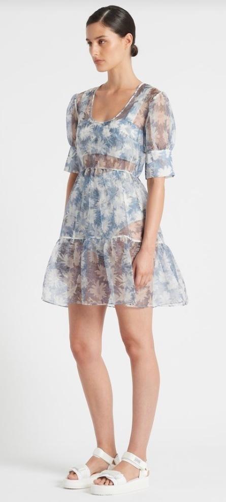 SIR The Label Anais Puff Sleeve Mini Dress (For Hire)