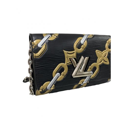 Limited Edition Louis Vuitton Epi Twist Black Gold Silver Chain Bag