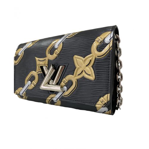 Limited Edition Louis Vuitton Epi Twist Black Gold Silver Chain Bag
