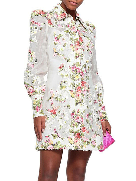 Zimmermann Radiate Applique Shirt Dress (For Hire)