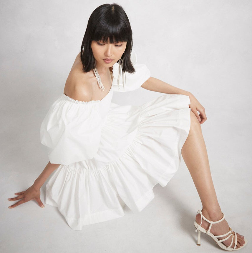 AJE Casa Puff Sleeve Mini Knit Dress (For Hire)