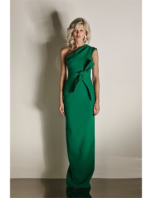 Rachel Gilbert Juno Gown Dress Green (For Hire)