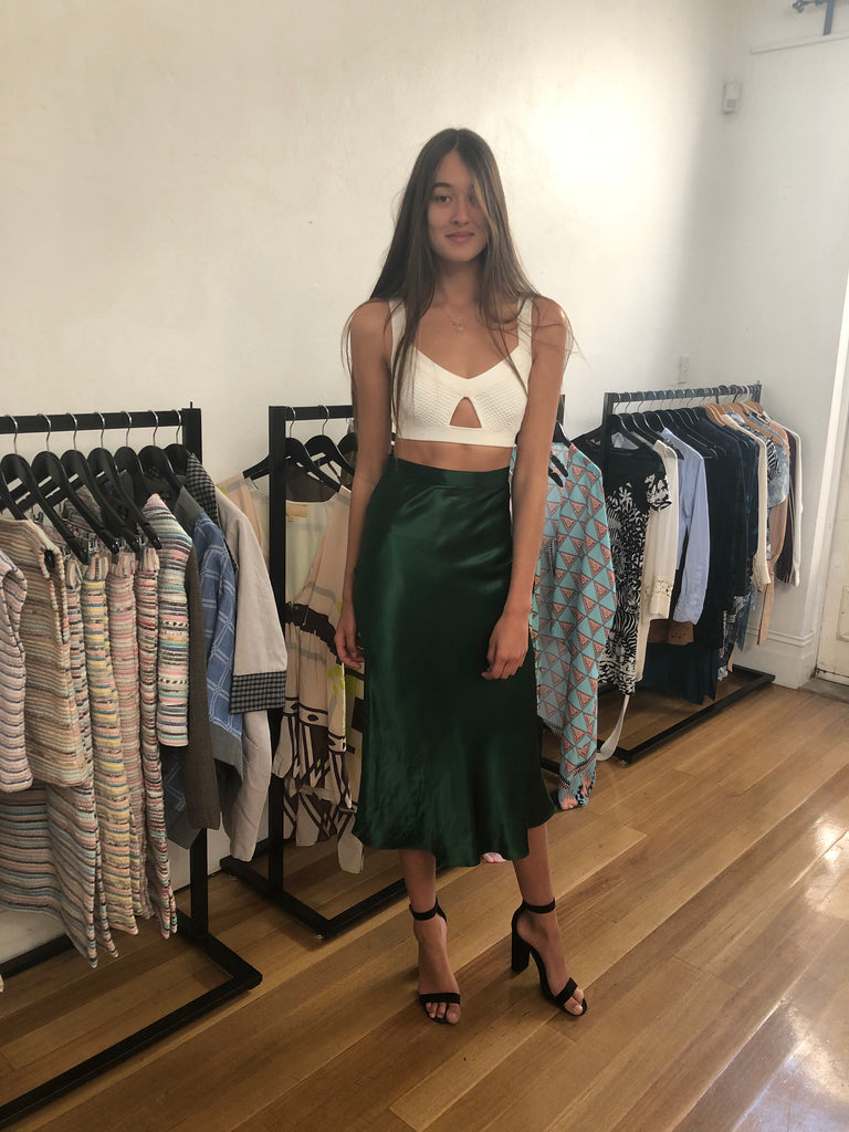 Christopher Esber Bias Skirt Green (For Hire)