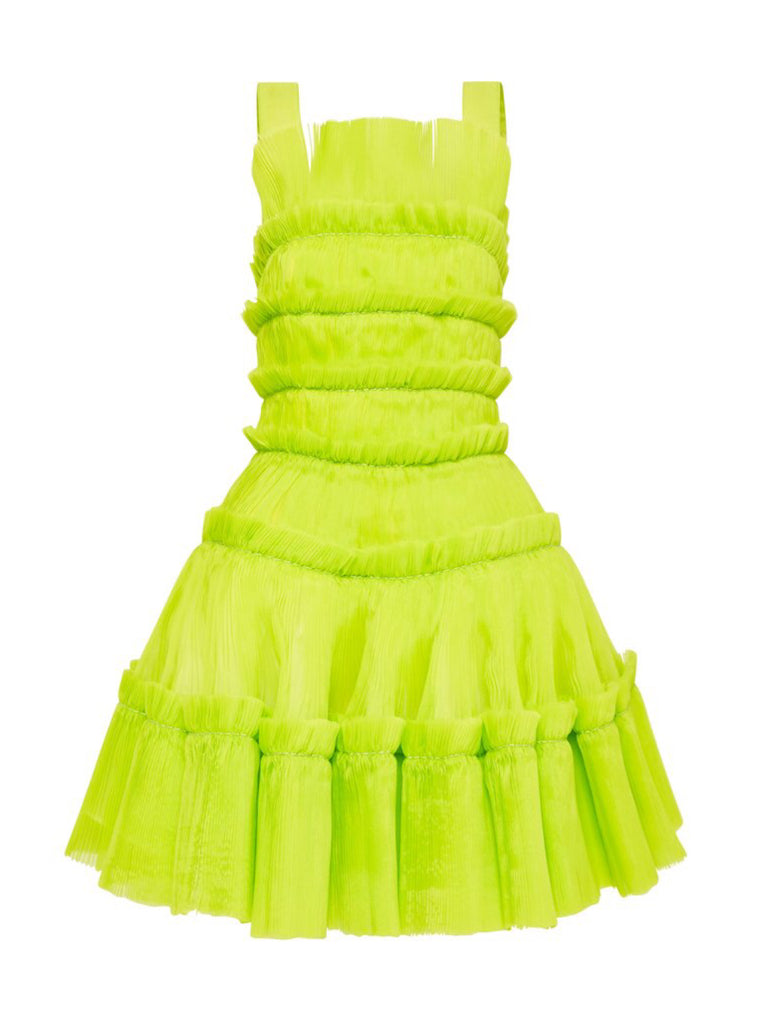 AJE Jacinta Pleated Mini Dress Citrus (For Hire)