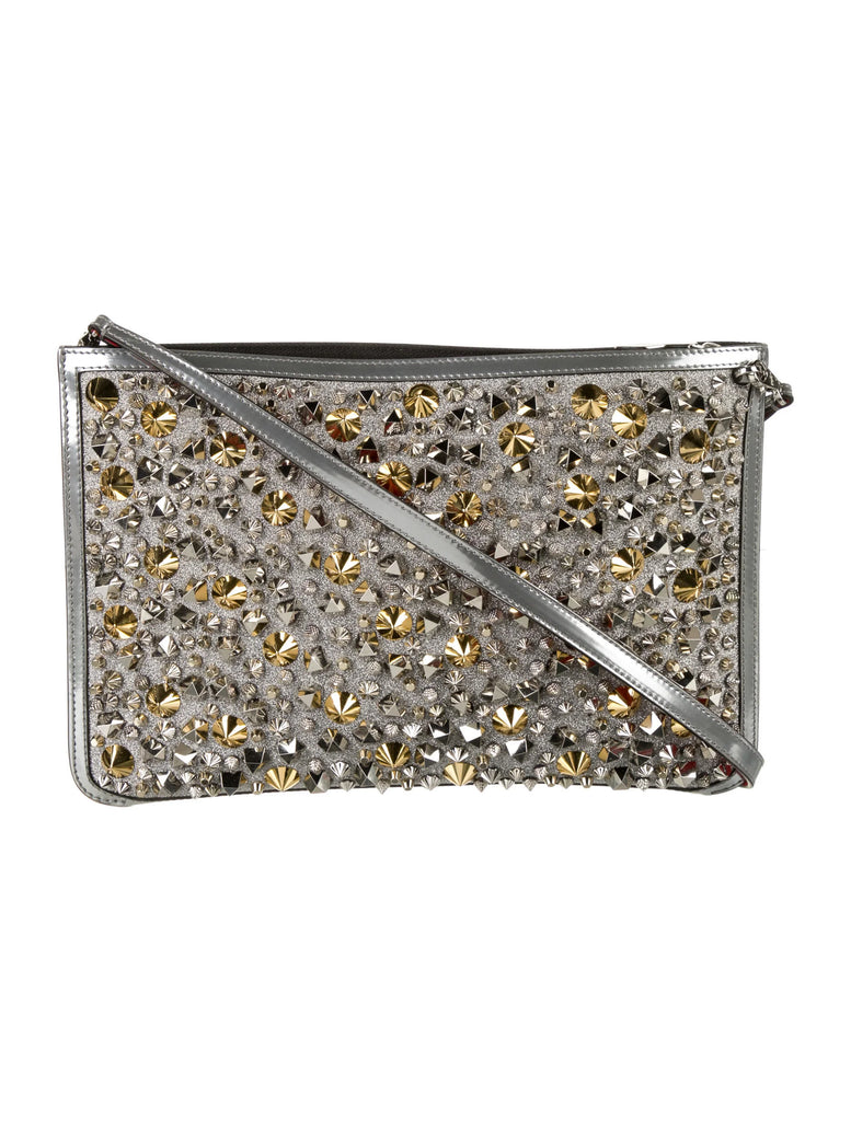Louboutin Patent Leather Studded Shoulder Bag