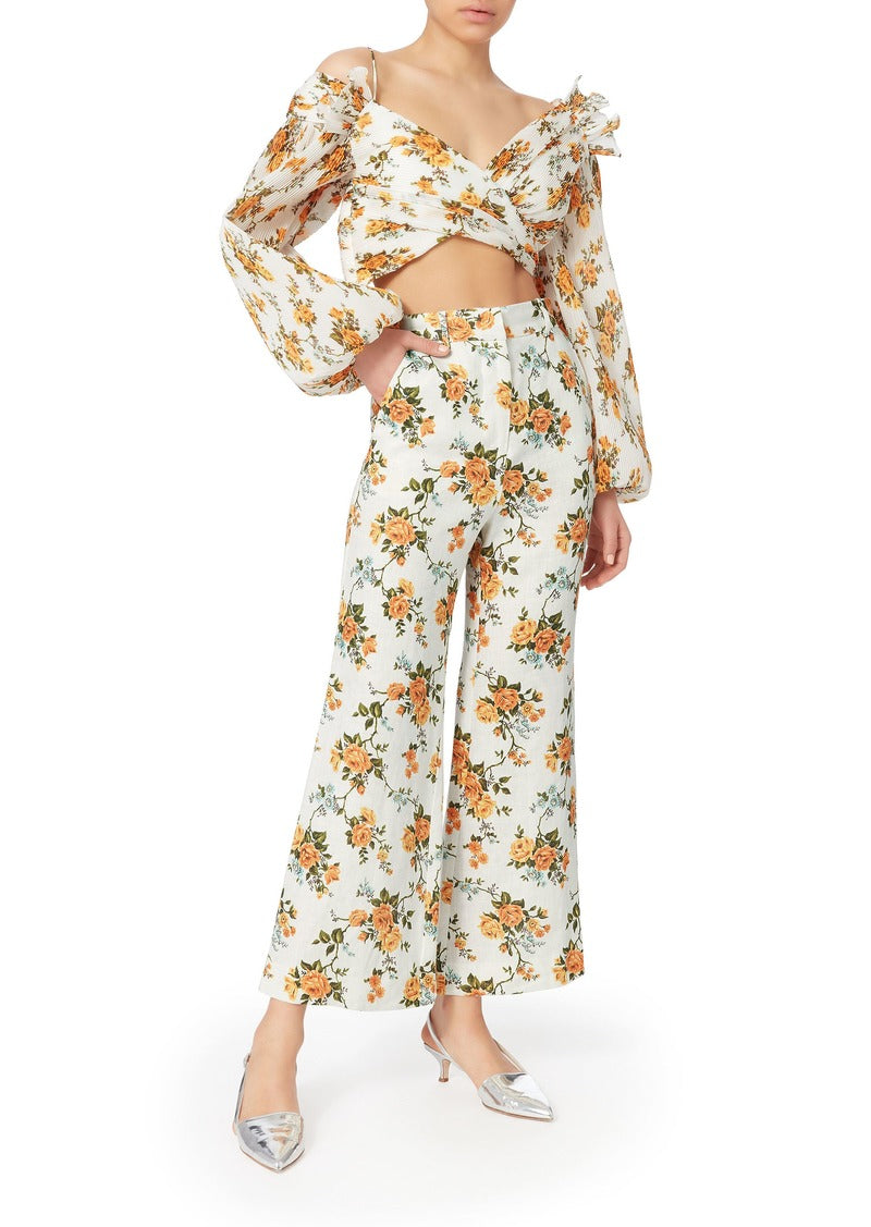 Zimmermann Golden Top And Pant Set (For Hire)