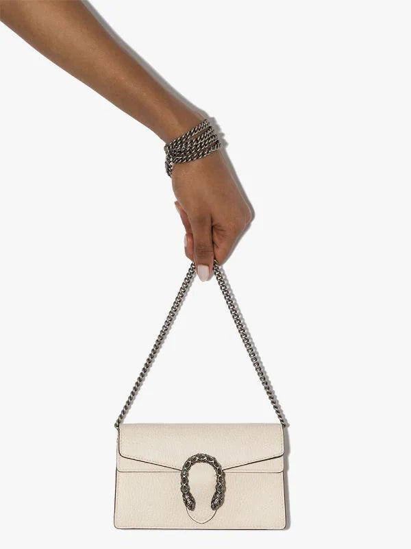 Gucci Dionysus Super Mini Clutch Bag White (for Hire)