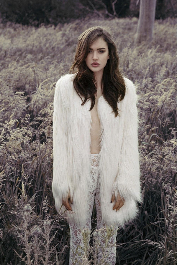 Unreal Fur Ivory Wanderlust Coat