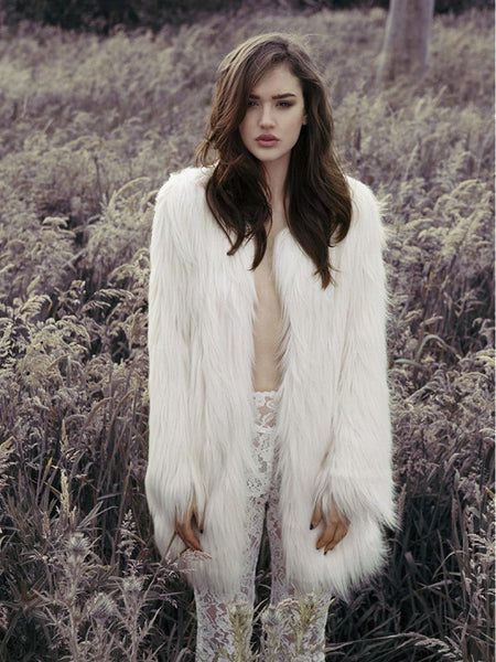 Unreal Fur Ivory Wanderlust Coat