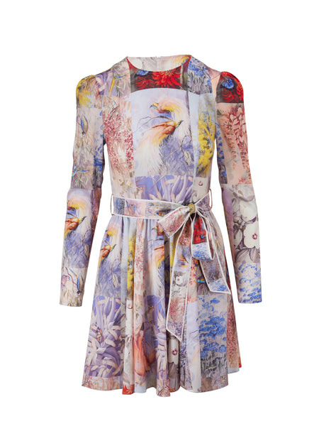 Zimmermann Botanica Book Print Mini Dress (For Hire)