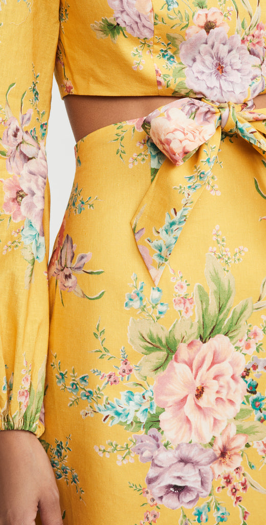 Zimmermann Zinnia Bow Cut Out Short Dress (For Hire)